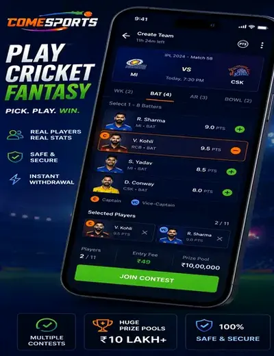 FreeCasinoLive (live casino online india) fantasy cricket & matchday visual 2